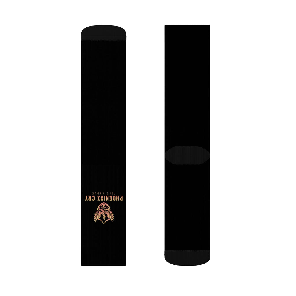 Phoenixx Cry Black Sublimation Socks