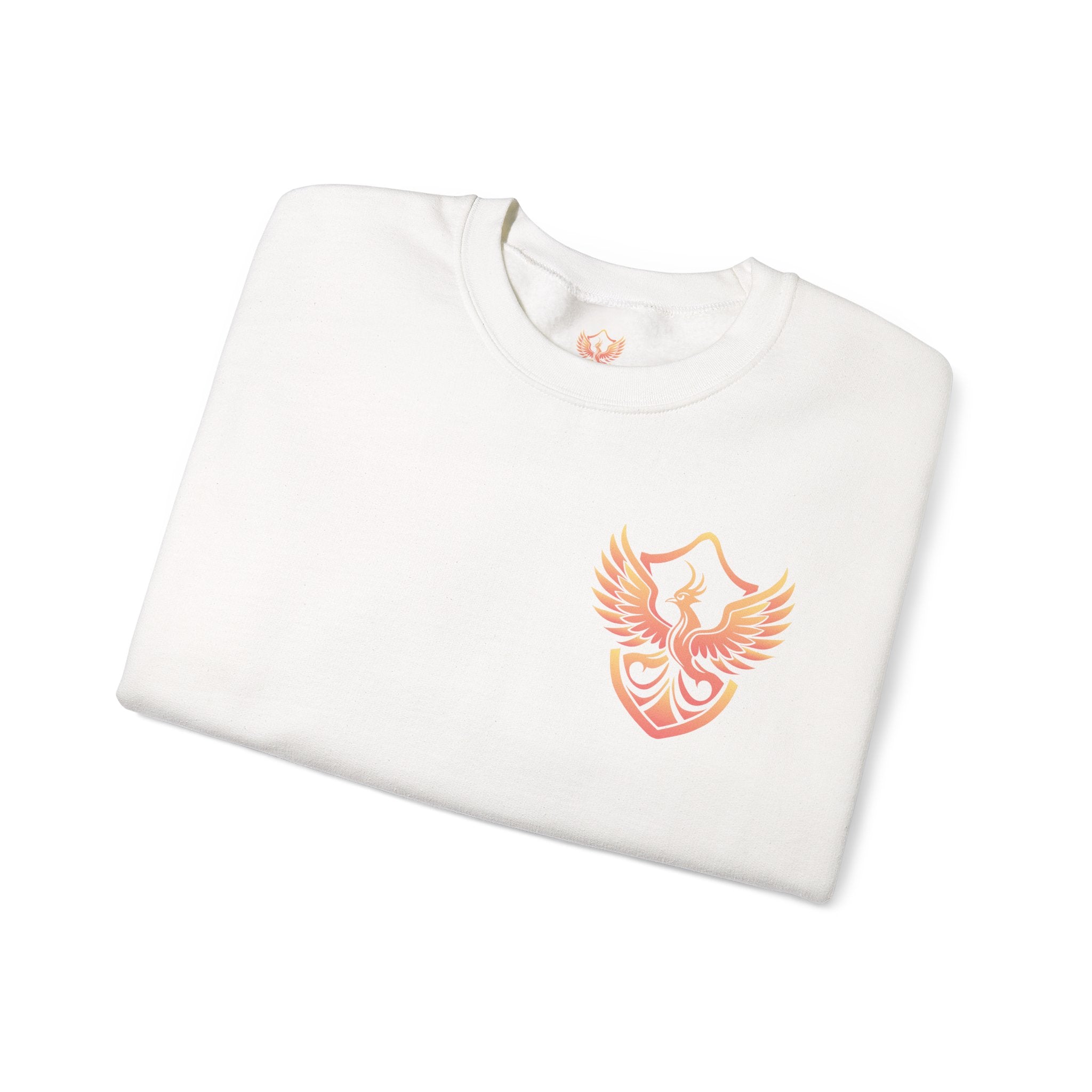 Phoenixx Crest Crewneck Sweatshirt with Back Print
