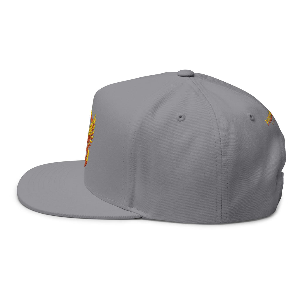 Phoenixx Cry Embroidered Flat Bill Cap — Vintage Firebird Patch Snapback Hat