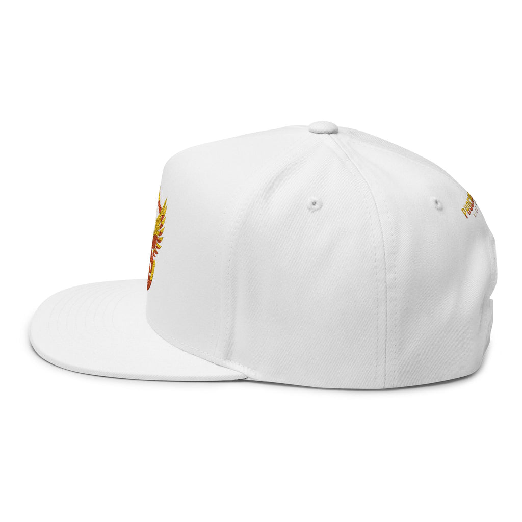 Phoenixx Cry Embroidered Flat Bill Cap — Vintage Firebird Patch Snapback Hat