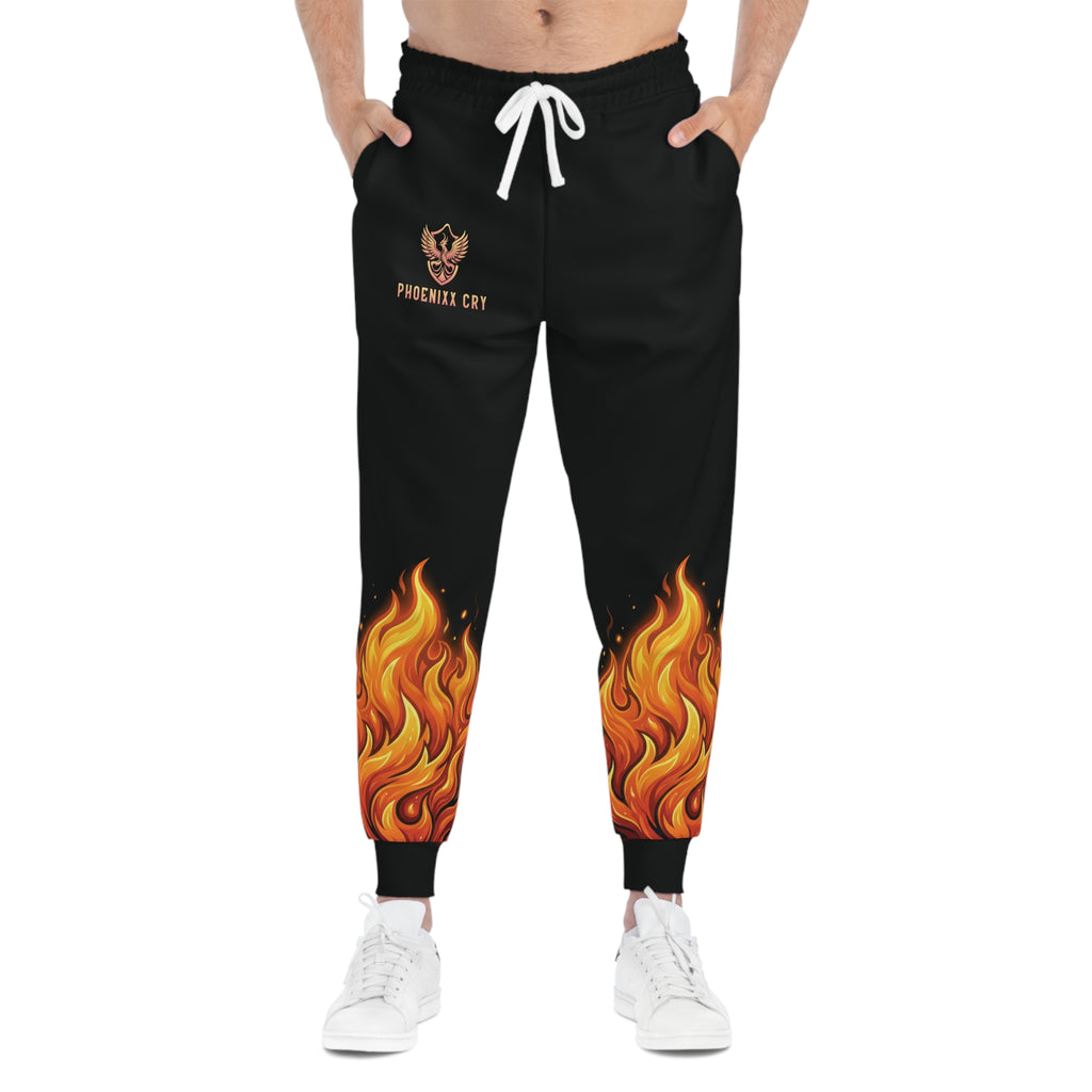 Flaming Graphic Athletic Joggers Sweatpants