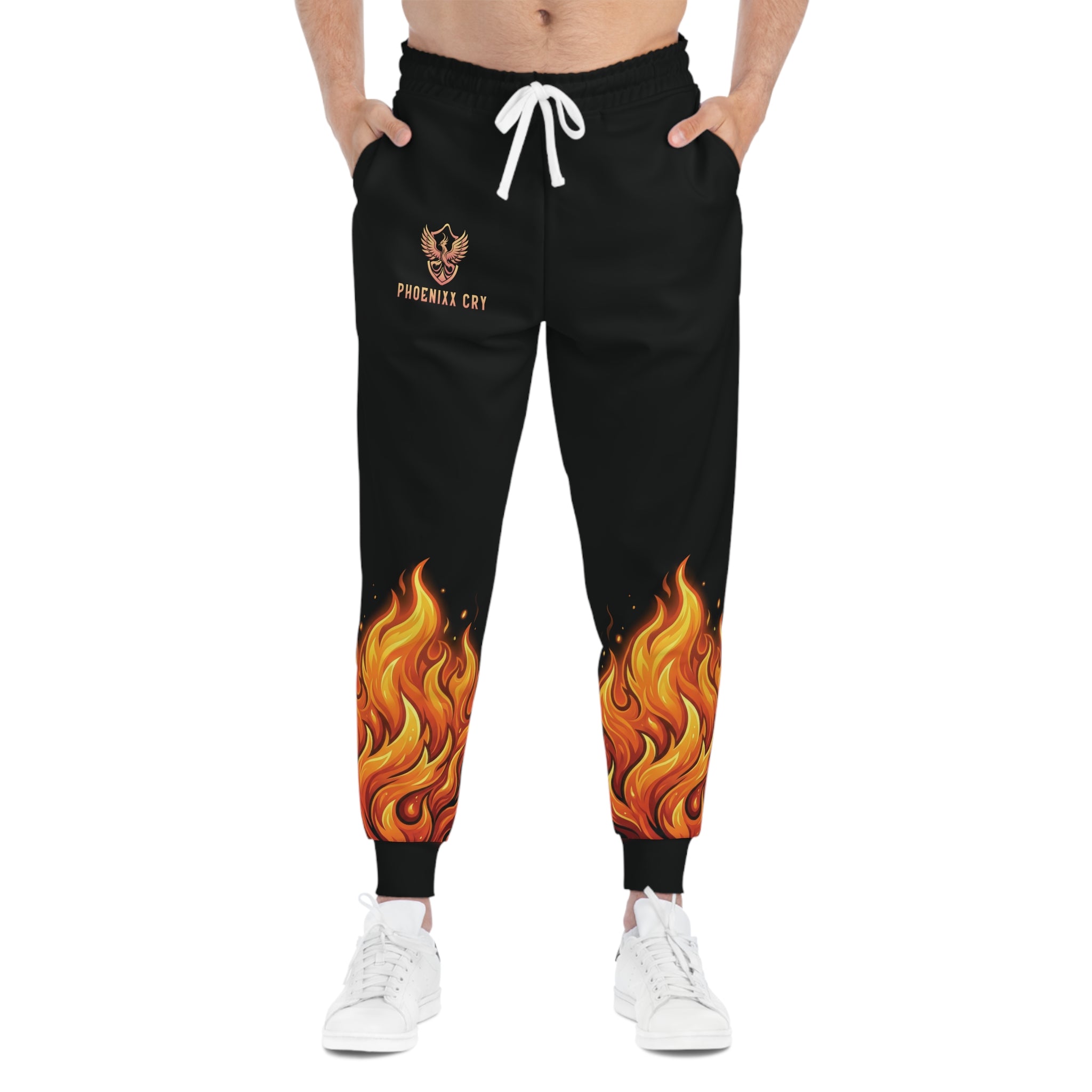 Flaming Graphic Athletic Joggers Sweatpants