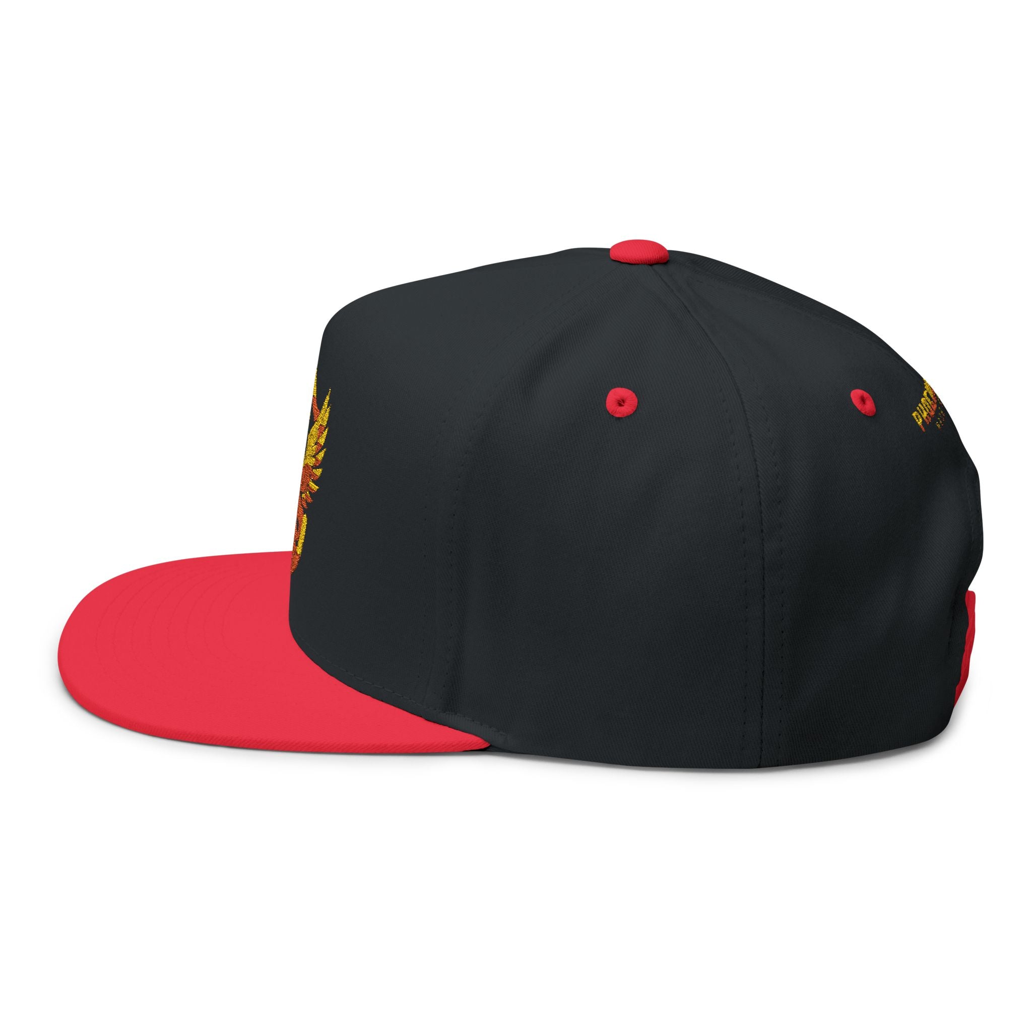 Phoenixx Cry Embroidered Flat Bill Cap — Vintage Firebird Patch Snapback Hat
