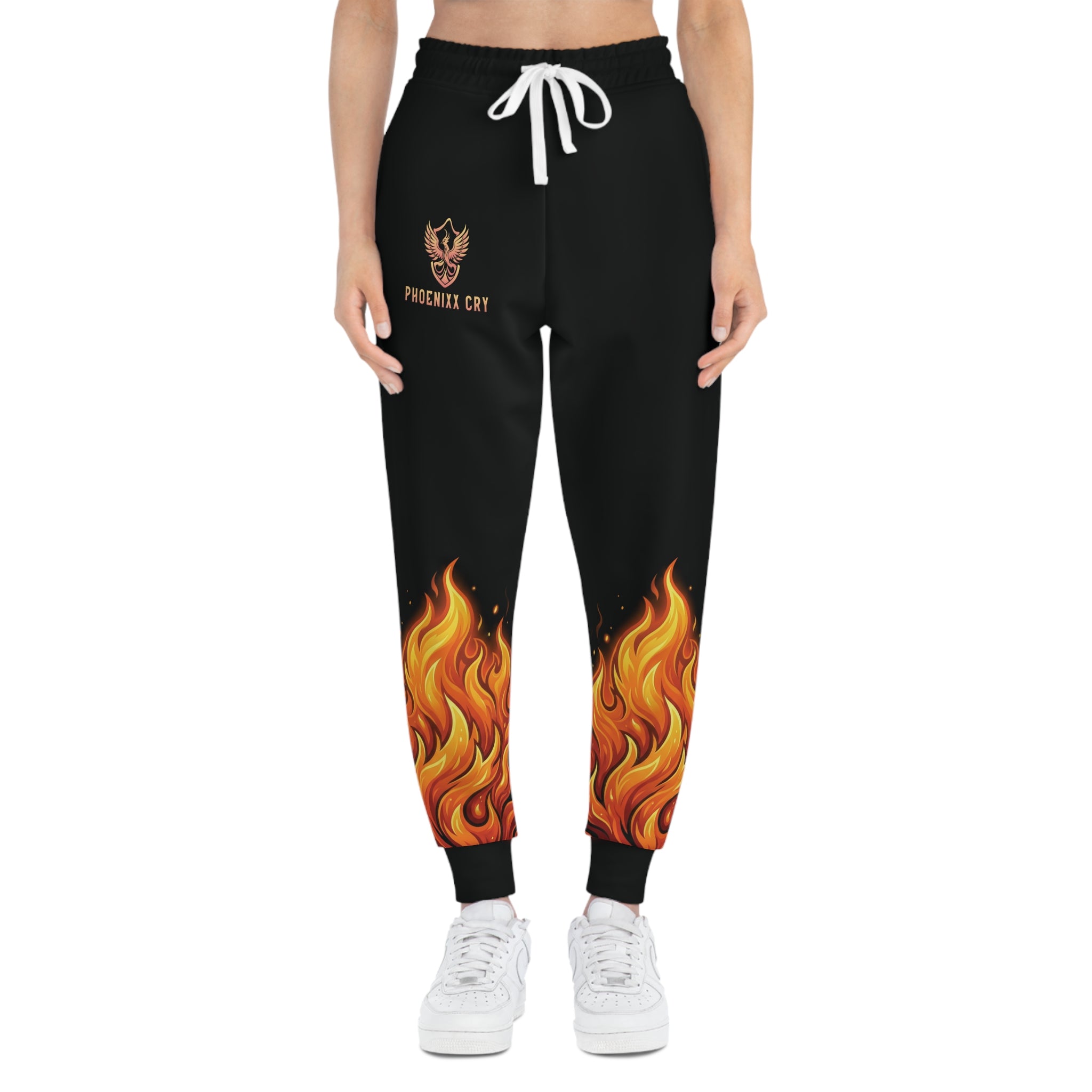 Flaming Graphic Athletic Joggers Sweatpants