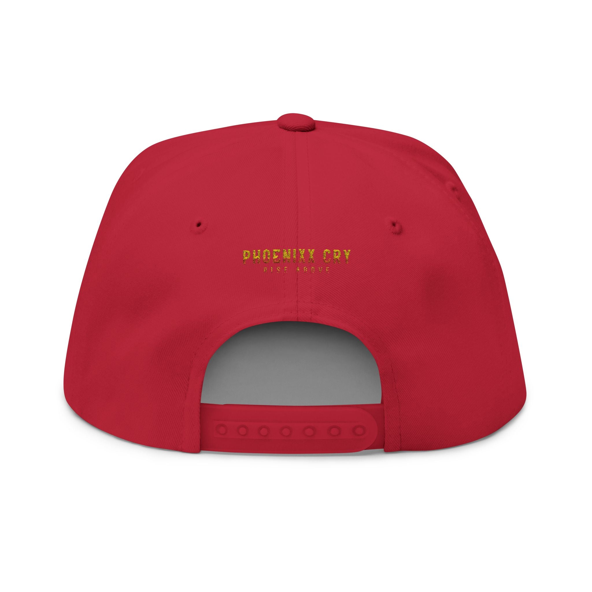Phoenixx Cry Embroidered Flat Bill Cap — Vintage Firebird Patch Snapback Hat