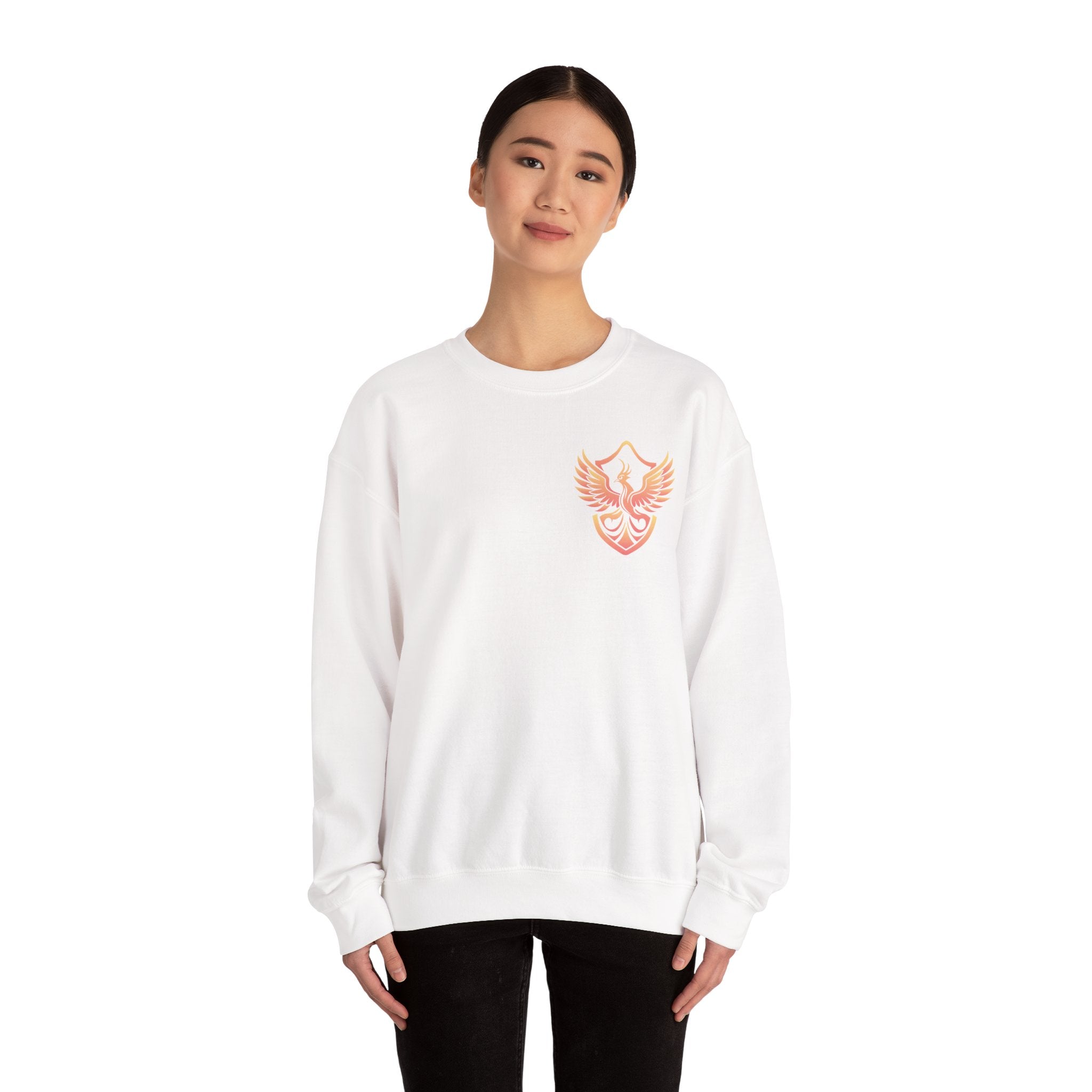 Phoenixx Crest Crewneck Sweatshirt with Back Print