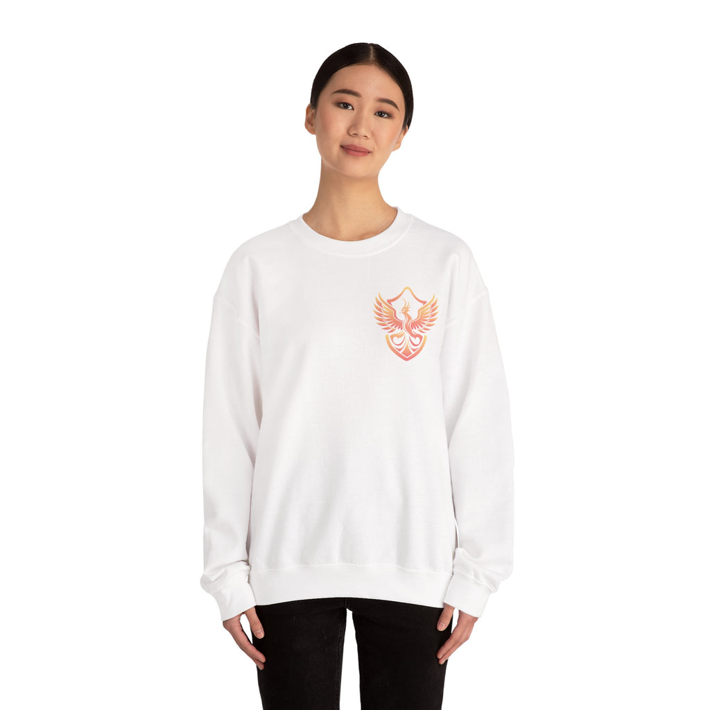 Phoenixx Crest Crewneck Sweatshirt with Back Print