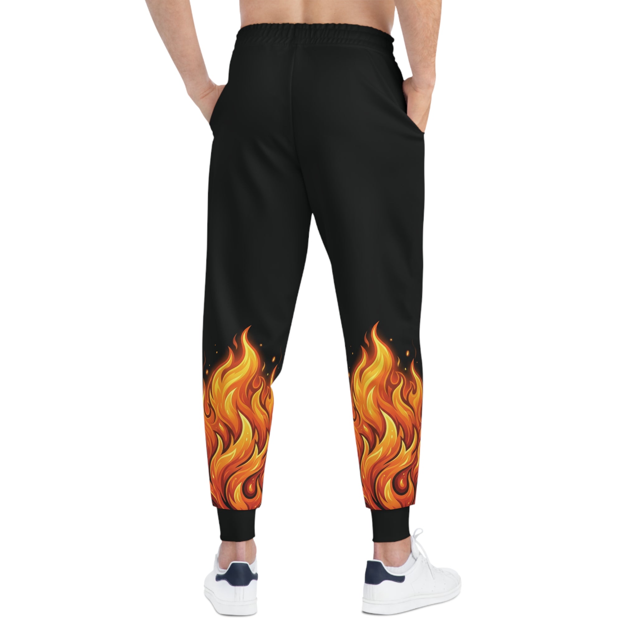 Flaming Graphic Athletic Joggers Sweatpants