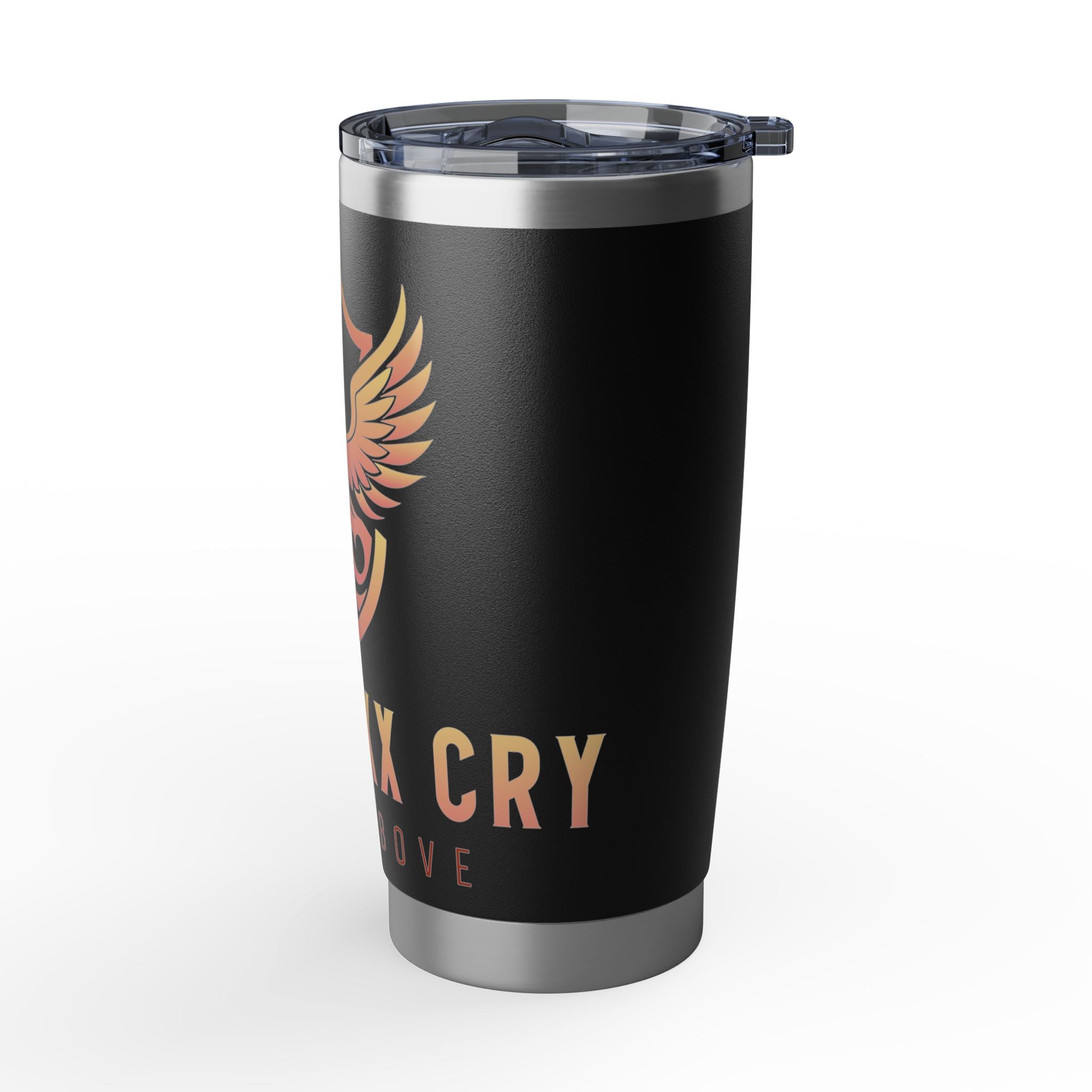 Phoenixx Cry 20oz Tumbler – "Rise Above" Insulated Travel Mug