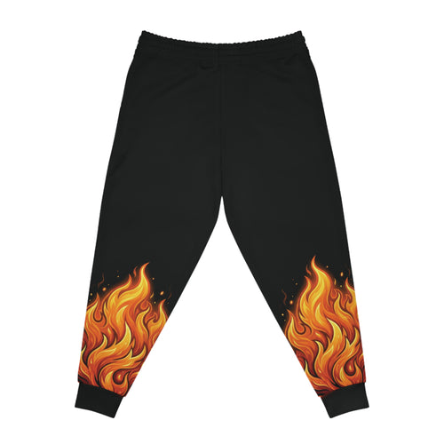 Flaming Graphic Athletic Joggers Sweatpants