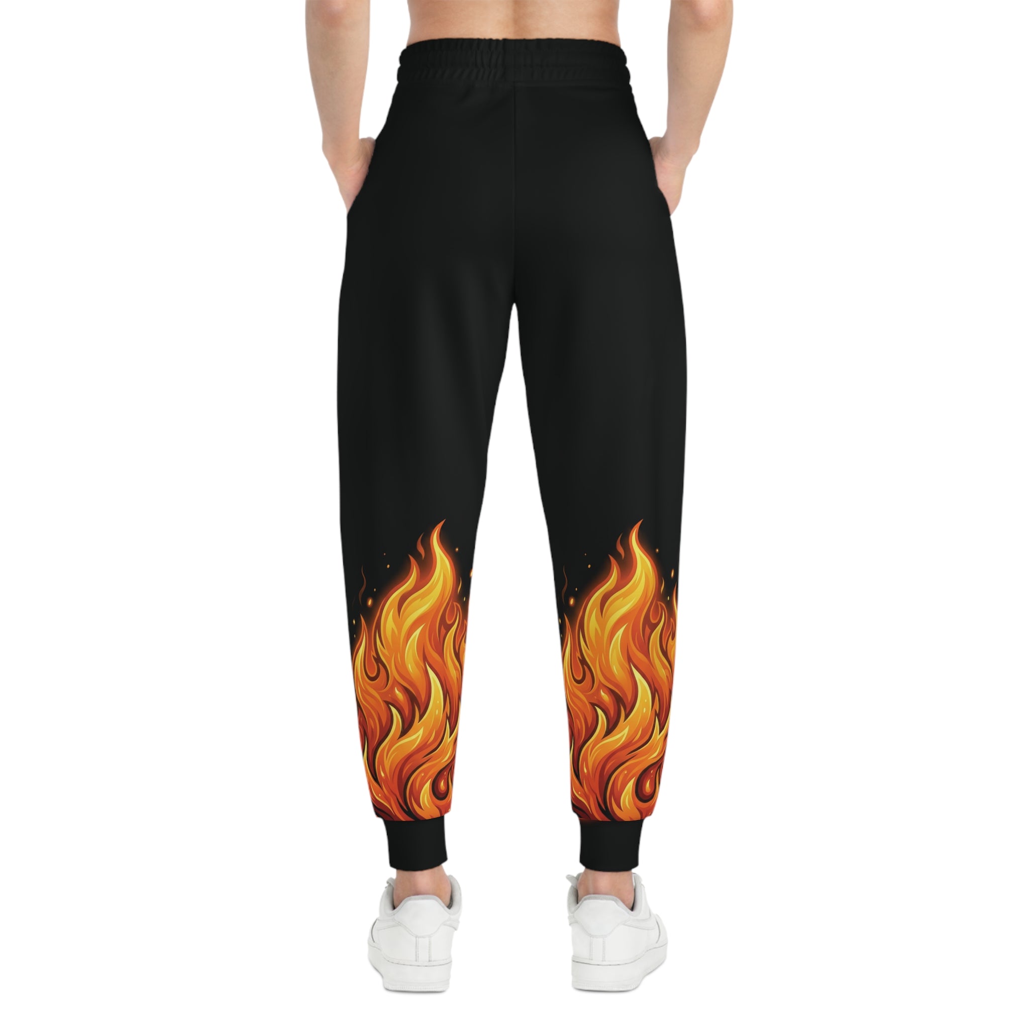 Flaming Graphic Athletic Joggers Sweatpants
