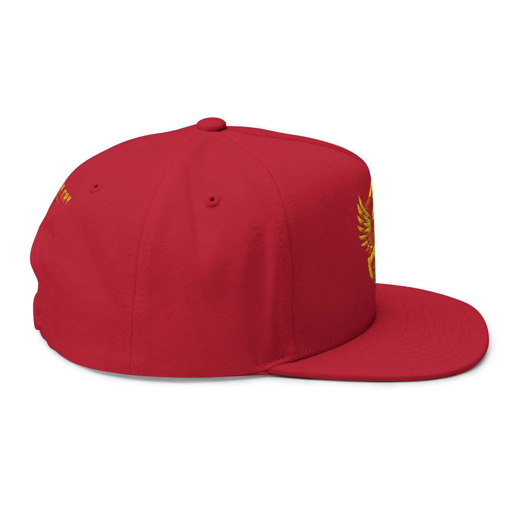 Phoenixx Cry Embroidered Flat Bill Cap — Vintage Firebird Patch Snapback Hat