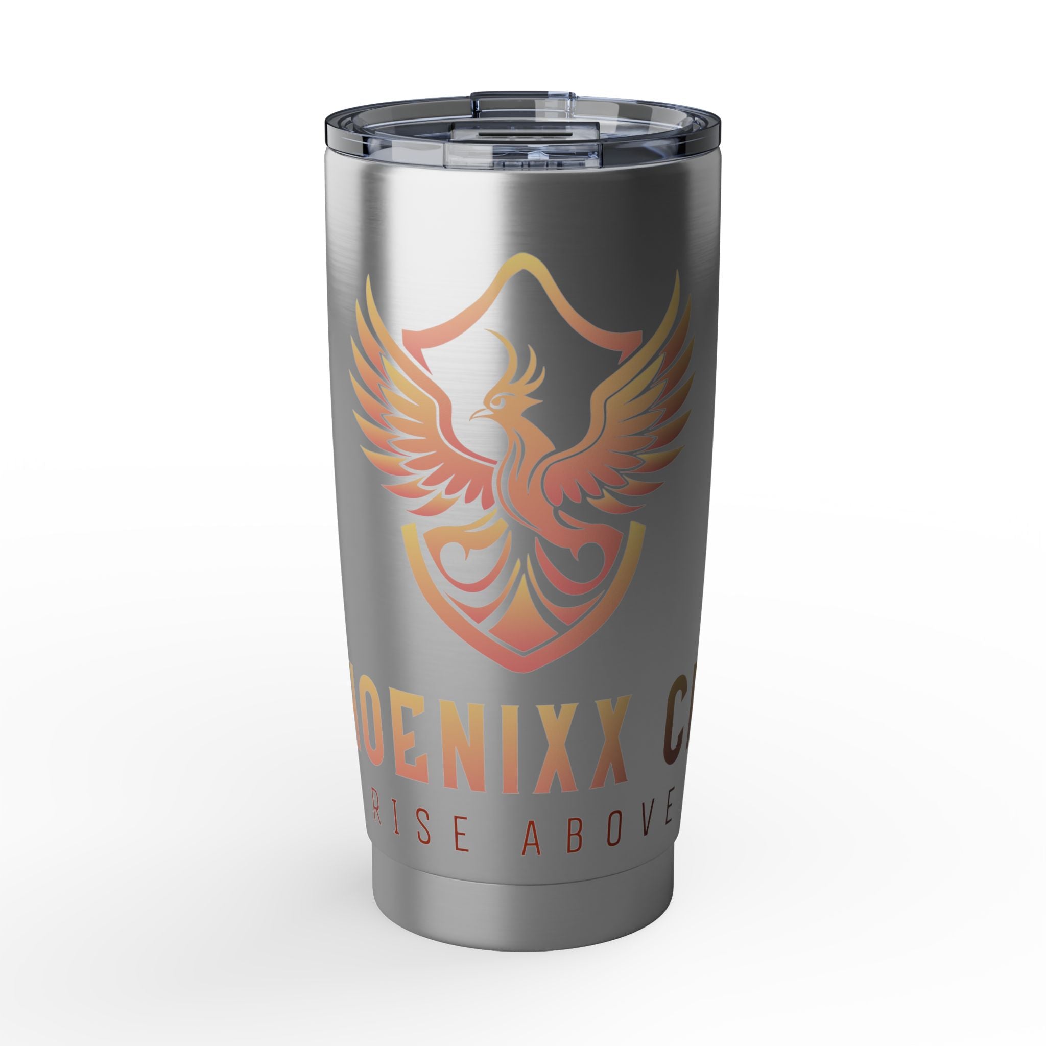 Phoenixx Cry 20oz Tumbler – "Rise Above" Insulated Travel Mug