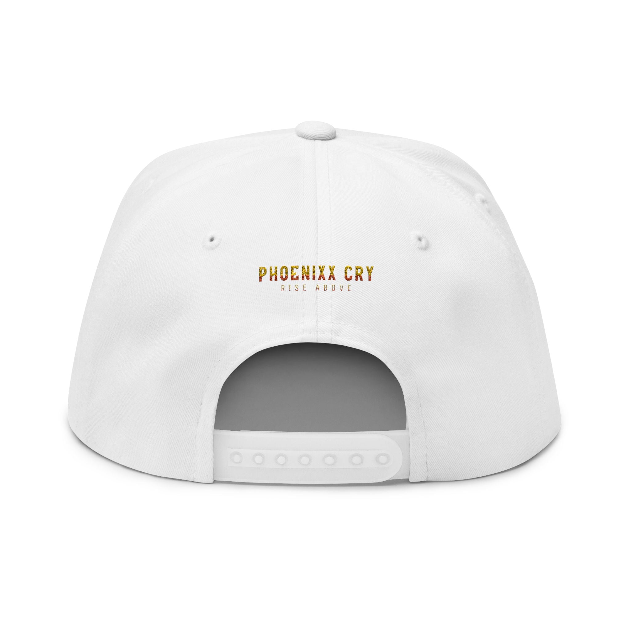 Phoenixx Cry Embroidered Flat Bill Cap — Vintage Firebird Patch Snapback Hat